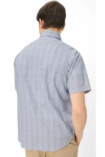 BRAX Ultra light Hemd Dan cove gemustert Modern Fit Kurzarm