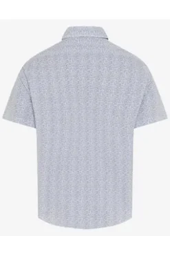 BRAX Ultra light Hemd Dan cove gemustert Modern Fit Kurzarm