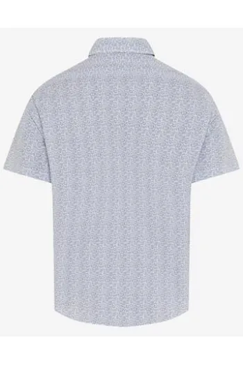 BRAX Ultra light Hemd Dan cove gemustert Modern Fit Kurzarm