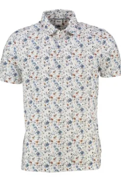 BRAX Ultralight Polo-Shirt Pepe white geblümt