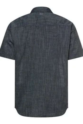camel active Hemd dark navy gestreift Regular Fit Kurzarm