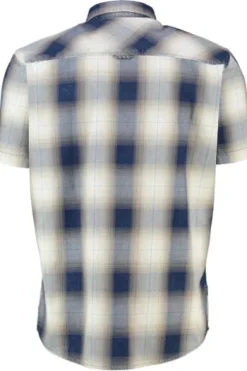 camel active Hemd dark navy kariert Regular Fit Halbarm