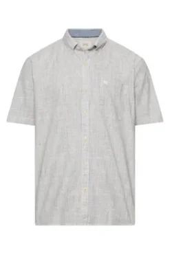 camel active Hemd offwhite gestreift Regular Fit Kurzarm