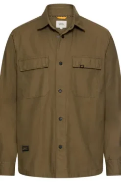 camel active Overshirt deep olive Relaxed Fit Langarm