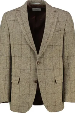CARL GROSS Harris Tweed Sakko beige kariert