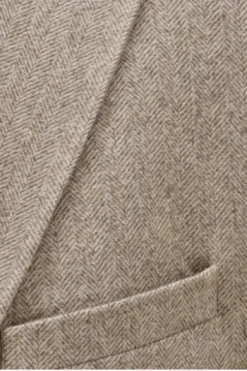 CARL GROSS Sakko beige gemustert Modern Fit
