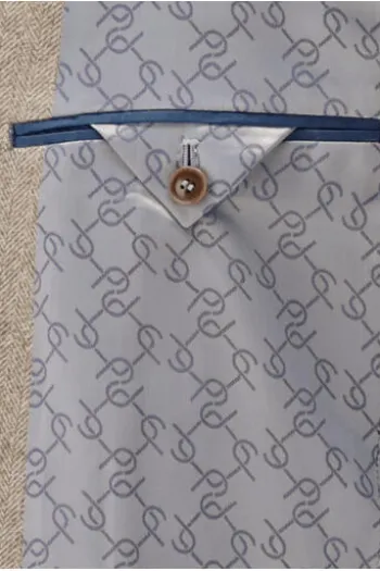 CARL GROSS Sakko beige gemustert Modern Fit