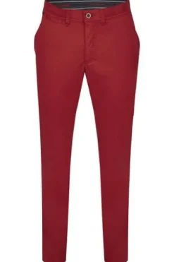 CLUB OF COMFORT Baumwoll-Stretch-Hose rot Garvey Pima Cotton mit Sonnenschutz