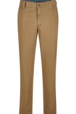 CLUB OF COMFORT High Stretch Baumwoll-Hose hellbraun Garvey Flat-Front