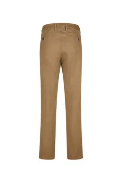 CLUB OF COMFORT High Stretch Baumwoll-Hose hellbraun Garvey Flat-Front