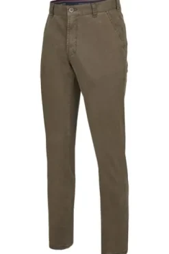 CLUB OF COMFORT High Stretch Baumwoll-Hose oliv mit Diamantschliff