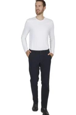 CLUB OF COMFORT High Stretch Baumwoll-Hose marine mit Diamantschliff