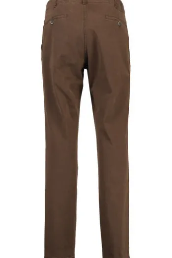 CLUB OF COMFORT High Stretch Baumwoll-Hose cognac Garvey Flat-Front