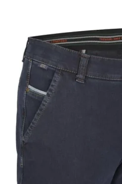 CLUB OF COMFORT High Stretch Denim-Jeans darkblue Garvey Flat-Front