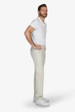 CLUB OF COMFORT Leinen Baumwoll Hose beige Garvey Chino