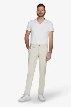 CLUB OF COMFORT Leinen Baumwoll Hose beige Garvey Chino