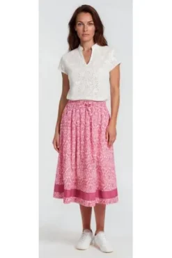 Damenrock BERWIN Rock pink gemustert