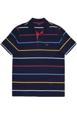 DAVID WILYMS Polo-Shirt marine/gelb