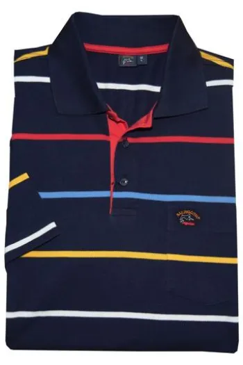 DAVID WILYMS Polo-Shirt marine/gelb
