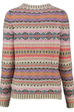 ERIBE Pullover coral im Fair-Isle Strickmuster