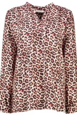 ETERNA Bluse camel gemustert