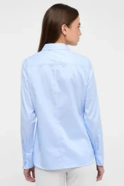 ETERNA Bluse hellblau Langarm in blickdichter Qualität
