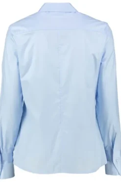 ETERNA Bluse hellblau Langarm in blickdichter Qualität