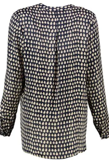 ETERNA Bluse marine langarm in leichtfließender Qualität , Bluse fällt groß aus !!!