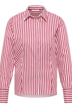 ETERNA Bluse rot gestreift Langarm