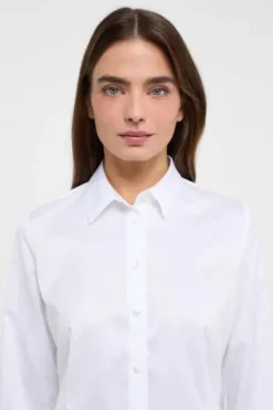 ETERNA Bluse weiß Langarm in blickdichter Qualität