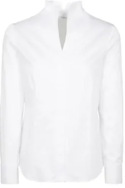 ETERNA Bluse weiß Langarm in trageangenehmer Stretch-Qualität