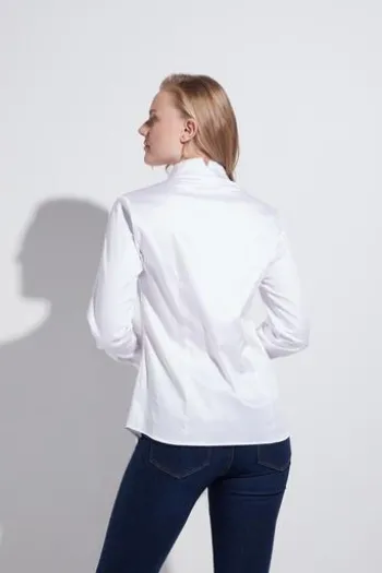 ETERNA Bluse weiß Langarm in trageangenehmer Stretch-Qualität