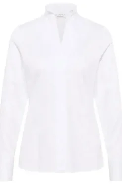 ETERNA Bluse weiß Langarm in trageangenehmer Stretch-Qualität