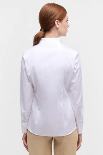 ETERNA Bluse weiß Langarm in trageangenehmer Stretch-Qualität