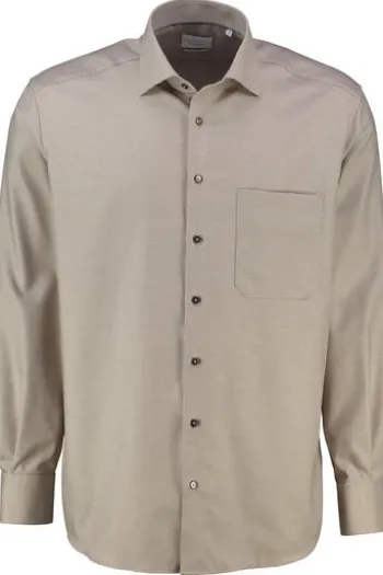 ETERNA Hemd beige Comfort Fit Langarm