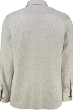 ETERNA Hemd beige gemustert Comfort Fit Langarm
