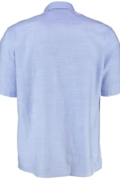ETERNA Hemd blau Comfort Fit Kurzarm