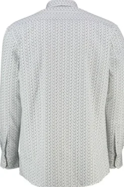 ETERNA Hemd blau gemustert Modern Fit Langarm