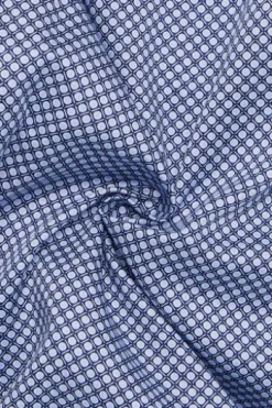 ETERNA Hemd blau gepunktet Comfort Fit Kurzarm
