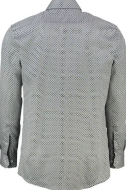 ETERNA Hemd gelb gemustert Modern Fit Langarm