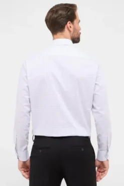 ETERNA Hemd grau kariert Comfort Fit Langarm