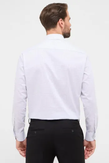 ETERNA Hemd grau kariert Comfort Fit Langarm