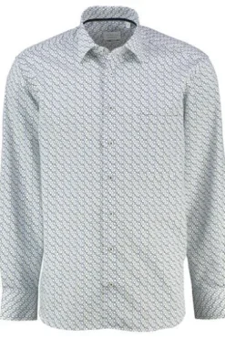 ETERNA Hemd grün gemustert Comfort Fit Langarm