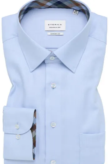ETERNA Hemd hellblau comfort fit Langarm