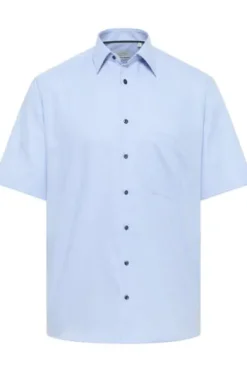 ETERNA Hemd hellblau Comfort Fit Kurzarm