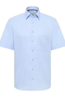 ETERNA Hemd hellblau Comfort Fit Kurzarm