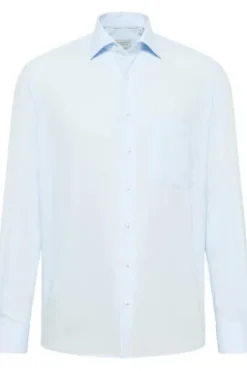 ETERNA Hemd hellblau Comfort Fit Langarm Popeline