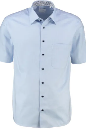 ETERNA Hemd hellblau Comfort Fit Kurzarm