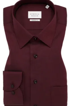 ETERNA Hemd plum comfort fit Langarm