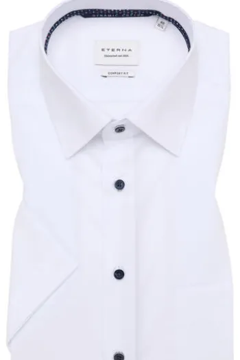 ETERNA Hemd weiss Comfort Fit Kurzarm